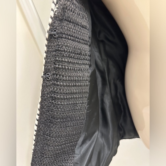ZARA Popular Black Textured Tweed Classic Blazer Women’s - Picture 6 of 15